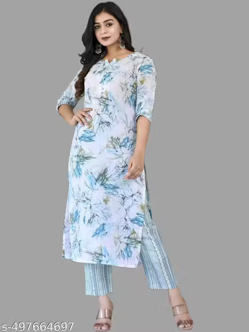 Women's ethnic wear cotton kurta set
