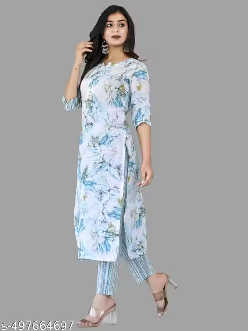 Women's ethnic wear cotton kurta set