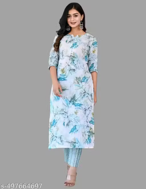 Women's ethnic wear cotton kurta set